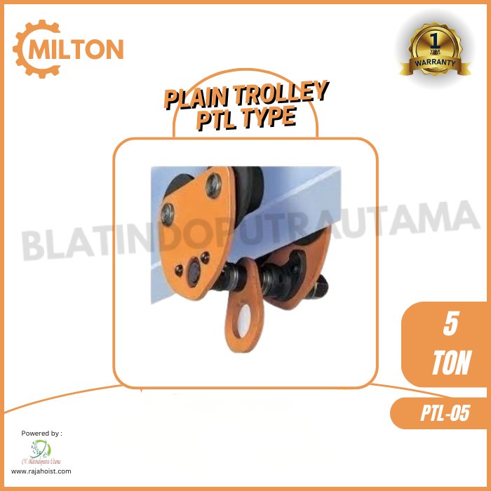 MILTON PLAIN TROLLEY TYPE PTL CAPACITY 5 TON
