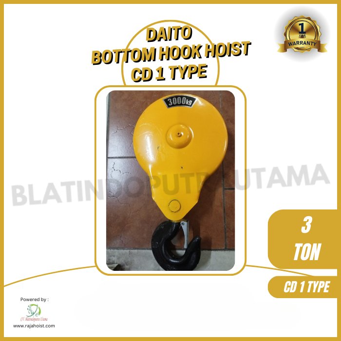 Daito BOTTOM HOOK Hoist CD1 3 Ton