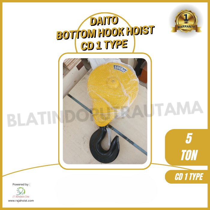 Daito BOTTOM HOOK Hoist CD1 5 Ton